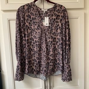 New! Joie animal print blouse size small